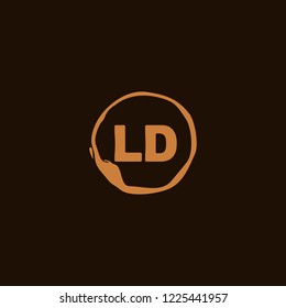 L D LD Initial logo template vector