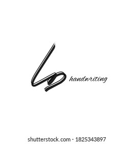 L D LD initial logo handwriting template vector