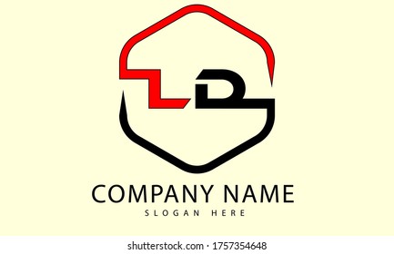 Diseño de logotipo de carta L D en diseño de logotipo de letras modernas creativas