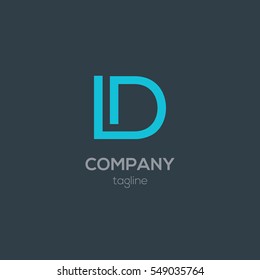 L & D  Letter logo design vector element