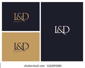 L & D letters Joint logo icon vector template.