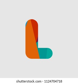 L Diamond Font Vector Template Design Illustration