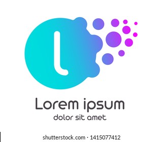 l dots logo with gradient full vector