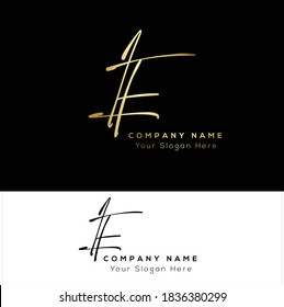 L E LE L F LF Initial letter handwriting and signature logo. Beauty vector initial logo .Fashion, boutique, floral and botanical