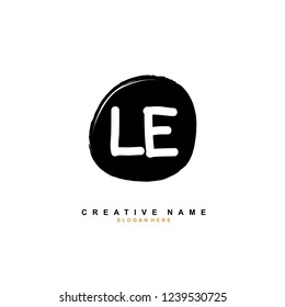 L E LE Initial logo template vector. Letter logo concept