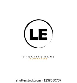 L E LE Initial logo template vector. Letter logo concept