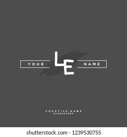 L E LE Initial logo template vector. Letter logo concept