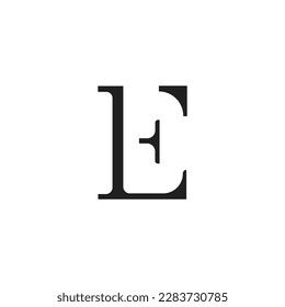 L, E letters vector logo. L,E letters monogram.
