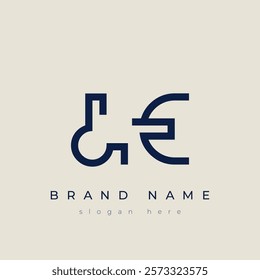 L and E logo design. LE abstract Letters Logo Monogram. This logo design is the process of creating a visual symbol that represents a brand, company, or individual.