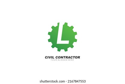 L Engineering Logo Design Inspiration. Design für Vektorbriefe-Vorlagen für Markenbezeichnungen.