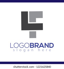 L F Initial Letter Logo vector element Template