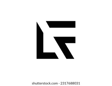 L and F Letter Logoeditable vector eps 10-01