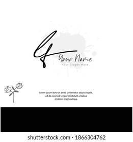 
L F LF Letra inicial manuscrita y logotipo de la firma. Logo inicial del vector de belleza .Moda, boutique, floral y botánica
