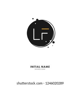 L F LF Initial Logo Brief mit minimalistischem Konzept. Vektorillustration mit skandinavischem Logo.