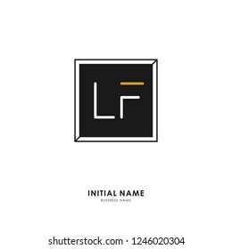 L F LF Initial logo letter with minimalist concept. Vector with scandinavian style logo.