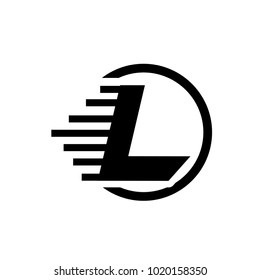 l fast letter logo