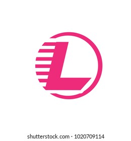 L fast letter logo