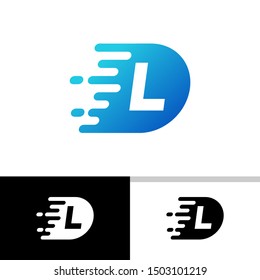 L Fast Logo, L Speed Logo, L Motion Logo, Vector, Illustration.