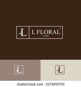 Logotipo floral L - Logotipo L