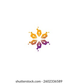 L flower logo illusion vector
