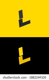 Logo de la letra L, diseño de la potencia del flash. Para etiquetas energéticas, afiches de música rock, impresión de superhéroes y más