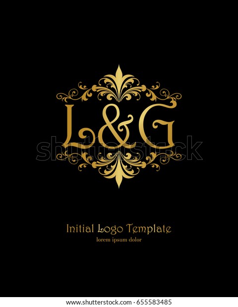 L G Initial Wedding Logo Template Stock Vector (Royalty Free) 655583485 ...