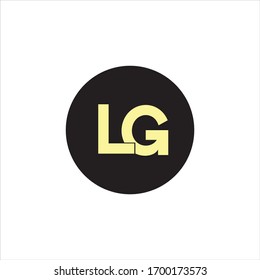 Diseño vectorial de logotipo de letra L G