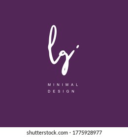 L G LG Initial handwriting or handwritten logo for identity. Logo with hand drawn style.