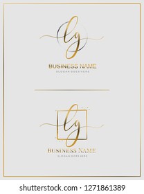 L G LG Initial letter handwriting and  signature logo.