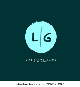 L G LG Initial logo template vector. Letter logo concept