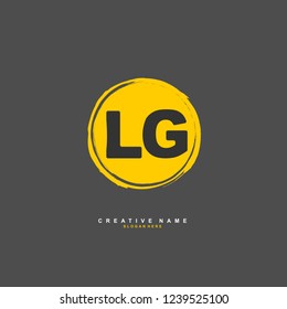 L G LG Initial logo template vector. Letter logo concept