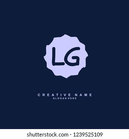 L G LG Initial logo template vector. Letter logo concept
