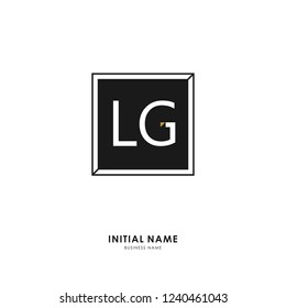 L G LG Initial logo letter with minimalist concept. Vector with scandinavian style logo.