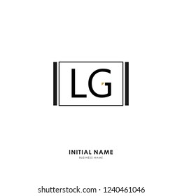 L G LG Initial logo letter with minimalist concept. Vector with scandinavian style logo.