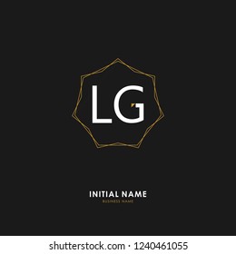 L G LG Initial logo letter with minimalist concept. Vector with scandinavian style logo.