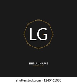 L G LG Initial logo letter with minimalist concept. Vector with scandinavian style logo.