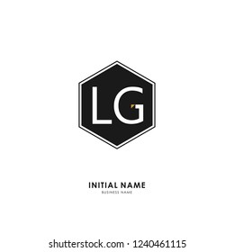 L G LG Initial logo letter with minimalist concept. Vector with scandinavian style logo.