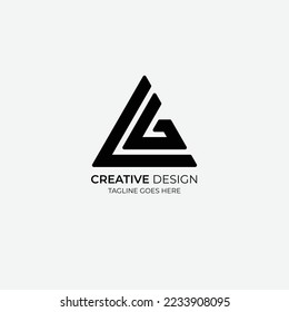L G Minimalist and modern vector logo design suitable for business and brands