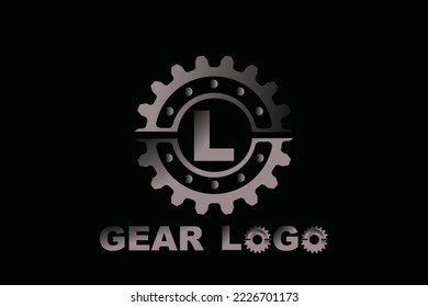 L Gear Letter logo template for your branding.