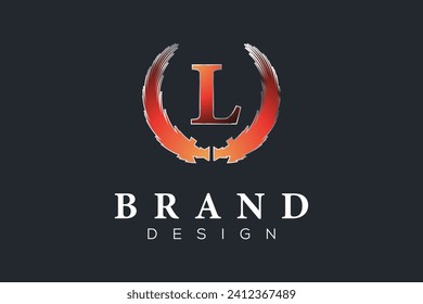 L gradient colorful design template