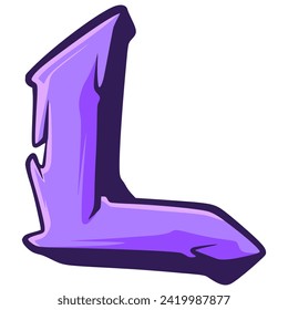 L Graffiti Letter Font. Font Hiphop