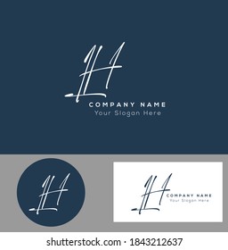  L H LH Escritura manuscrita inicial y logotipo de la firma. Logo inicial del vector de belleza .Moda, boutique, floral y botánica