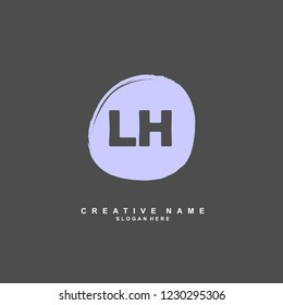 L H LH Initial logo template vector