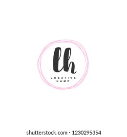 L H LH Initial logo template vector