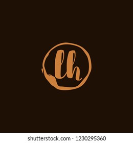 L H LH Initial logo template vector