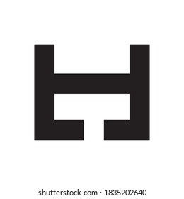 L H logo name design ilustration vector icon templat