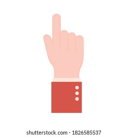 l hand sign language flat style icon design of People help finger person learn communication healthcare theme Vector illustration