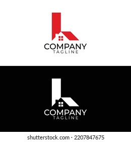 l home logo design and premium vector templates