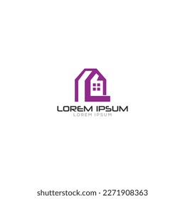 L Home Logo Vector Art, Best House Logo Design, Vector Template Design, Happy Home symbol, Building Leaf Nature Real Estate Logo Design, Home Leaf Logo Design Template,  House Real Estate Logos