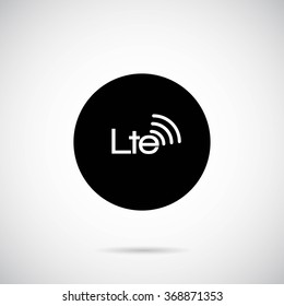 L icon on black background. Vector art.